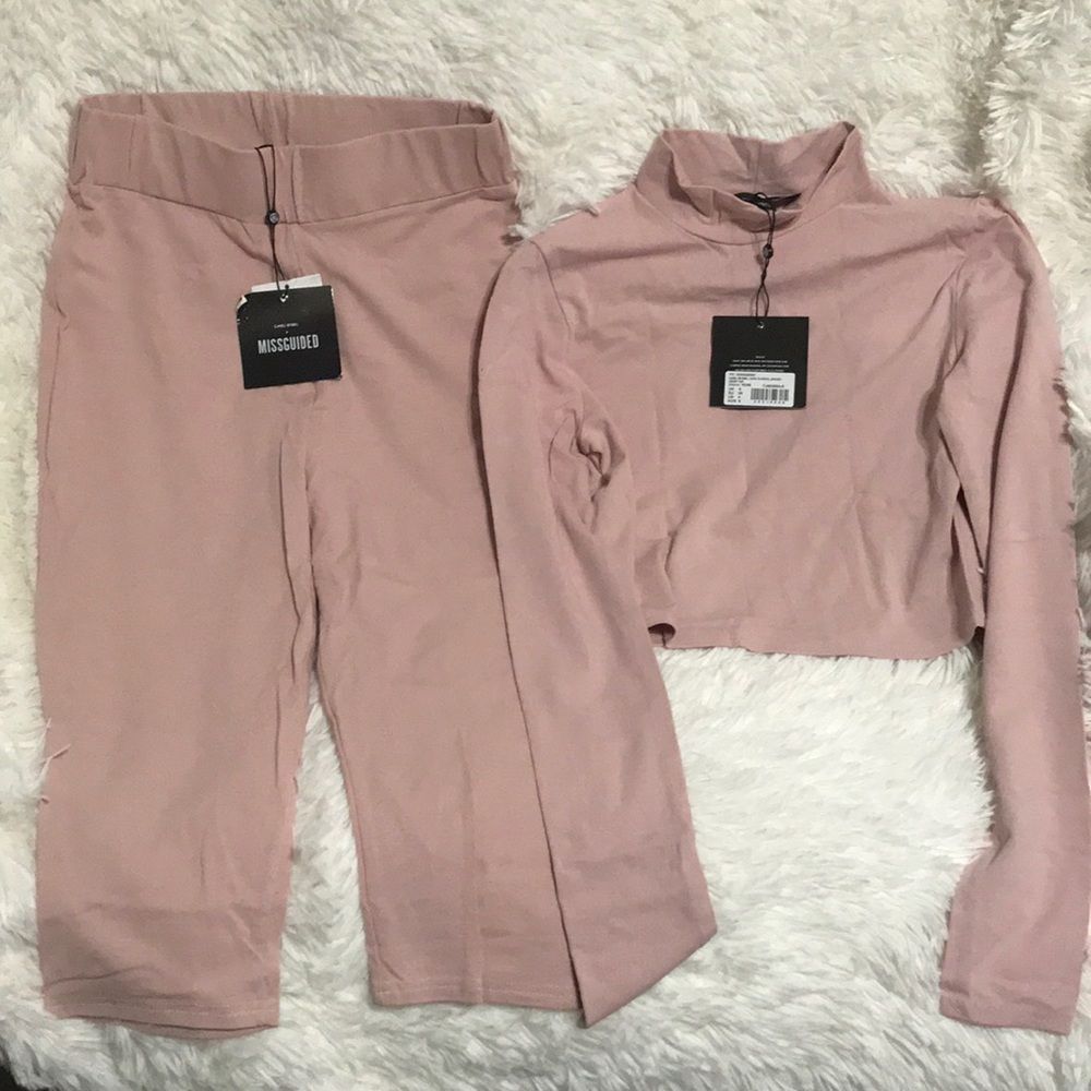 NWT Carli Bybel x Missguided Crop Top + Capris Set Y2K Original Collab